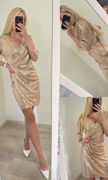 Sukienka cekinowa błyszcząca