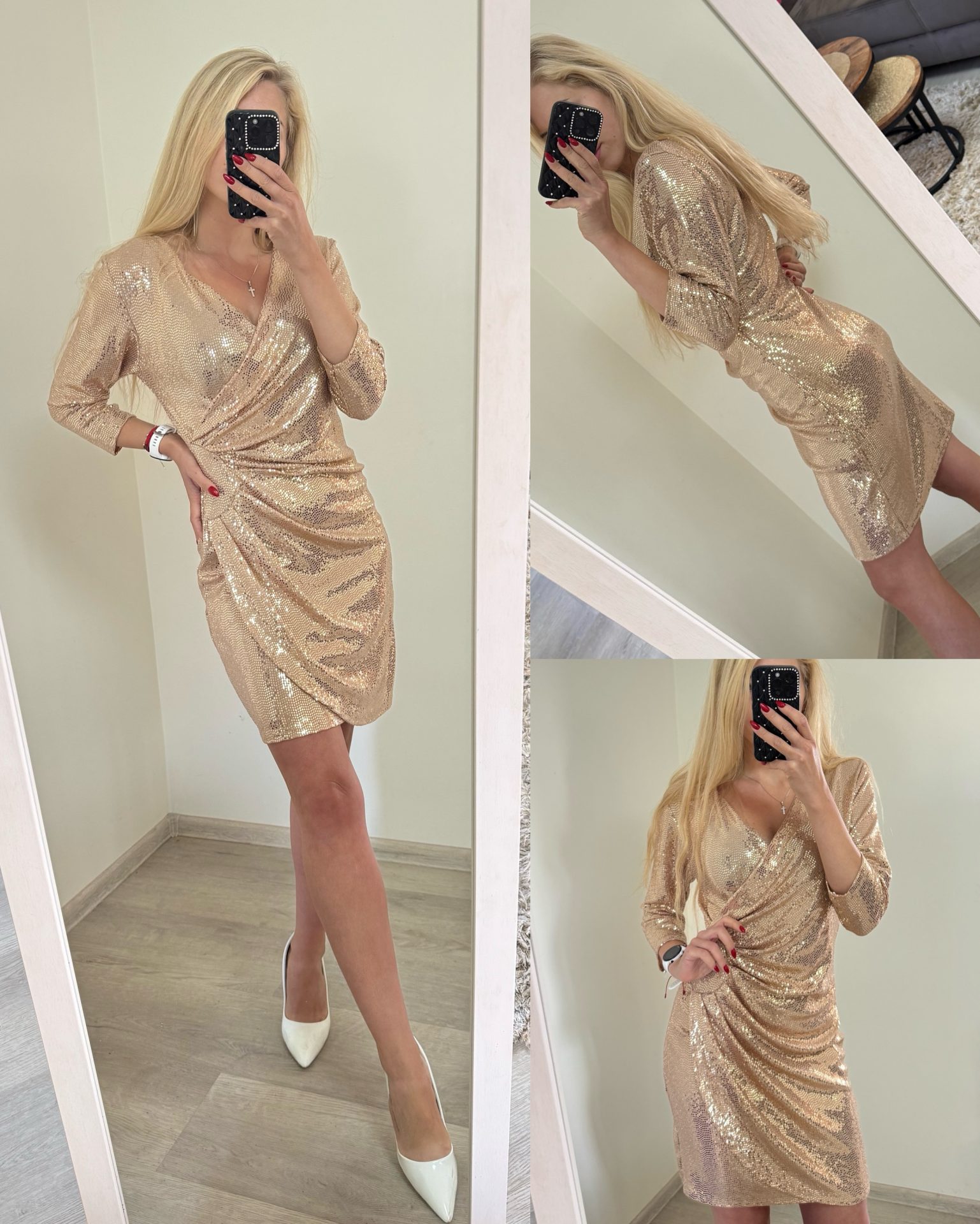 Sukienka cekinowa błyszcząca