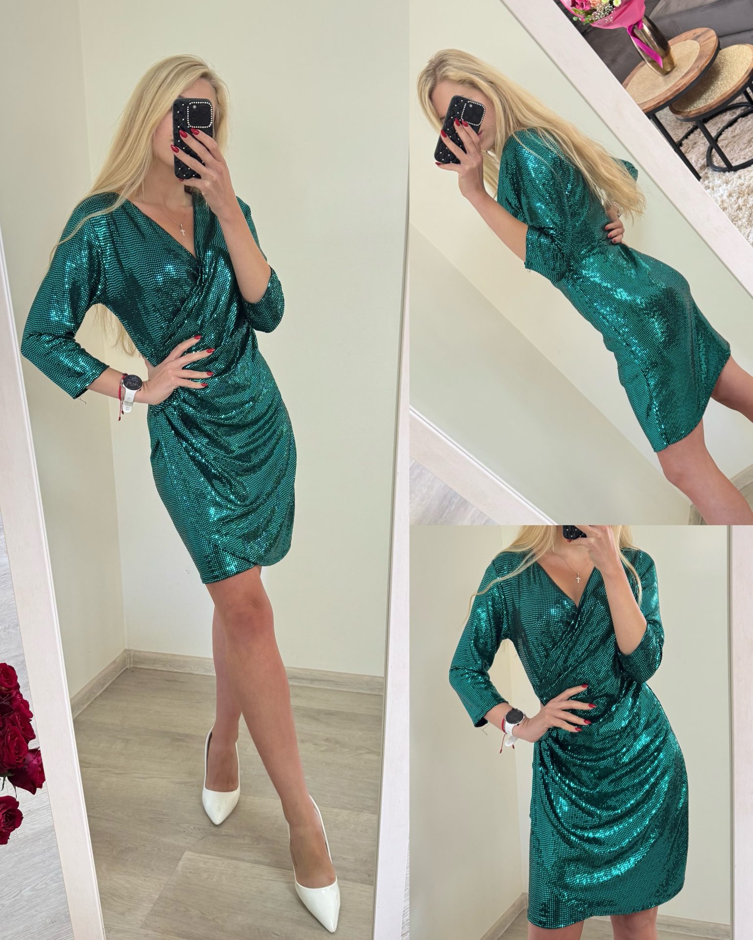 Sukienka cekinowa błyszcząca - obrazek 2