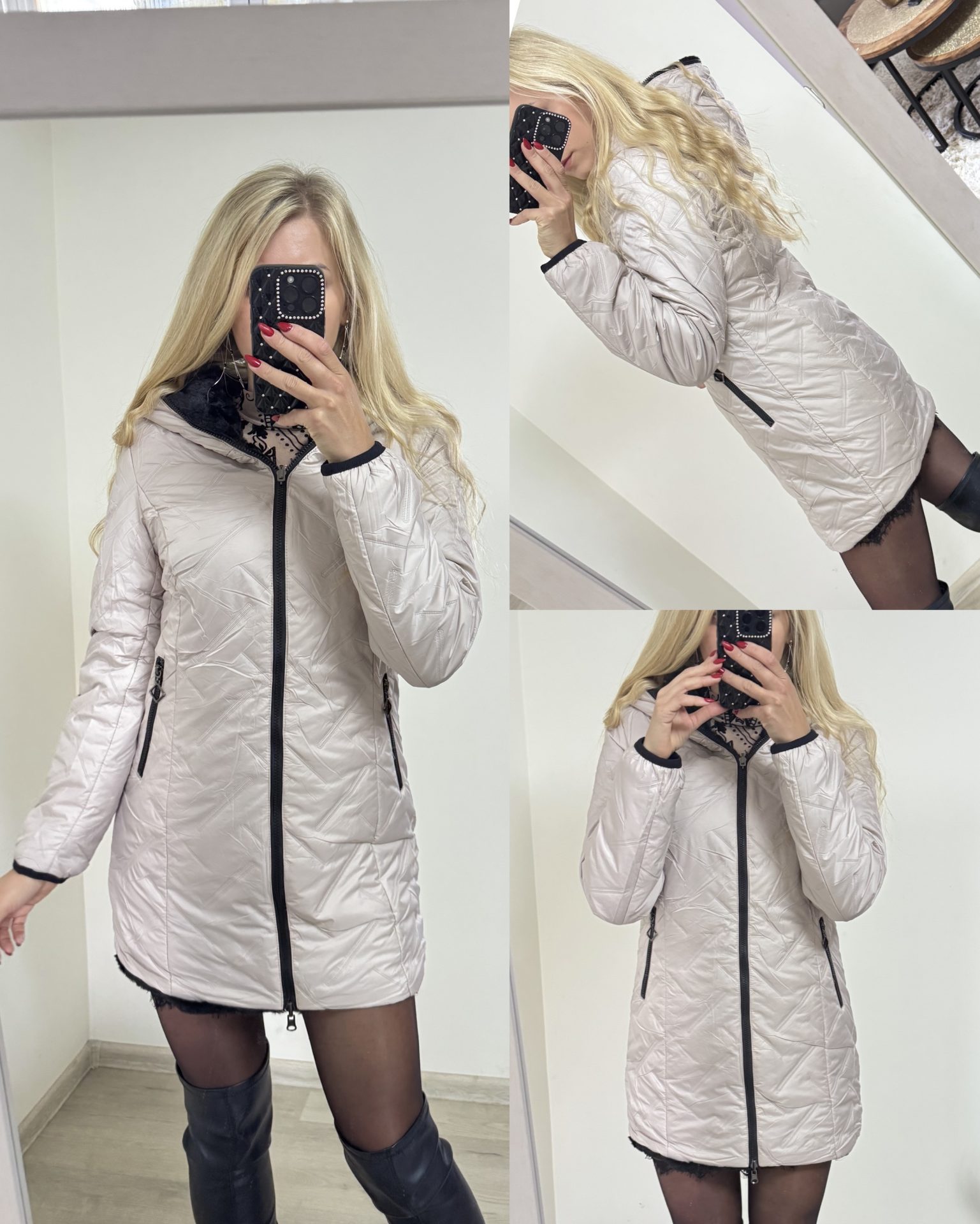 Kurtka futerko 2w1 dwustronna - obrazek 3