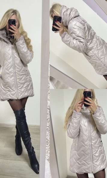 Kurtka jasna ocieplana