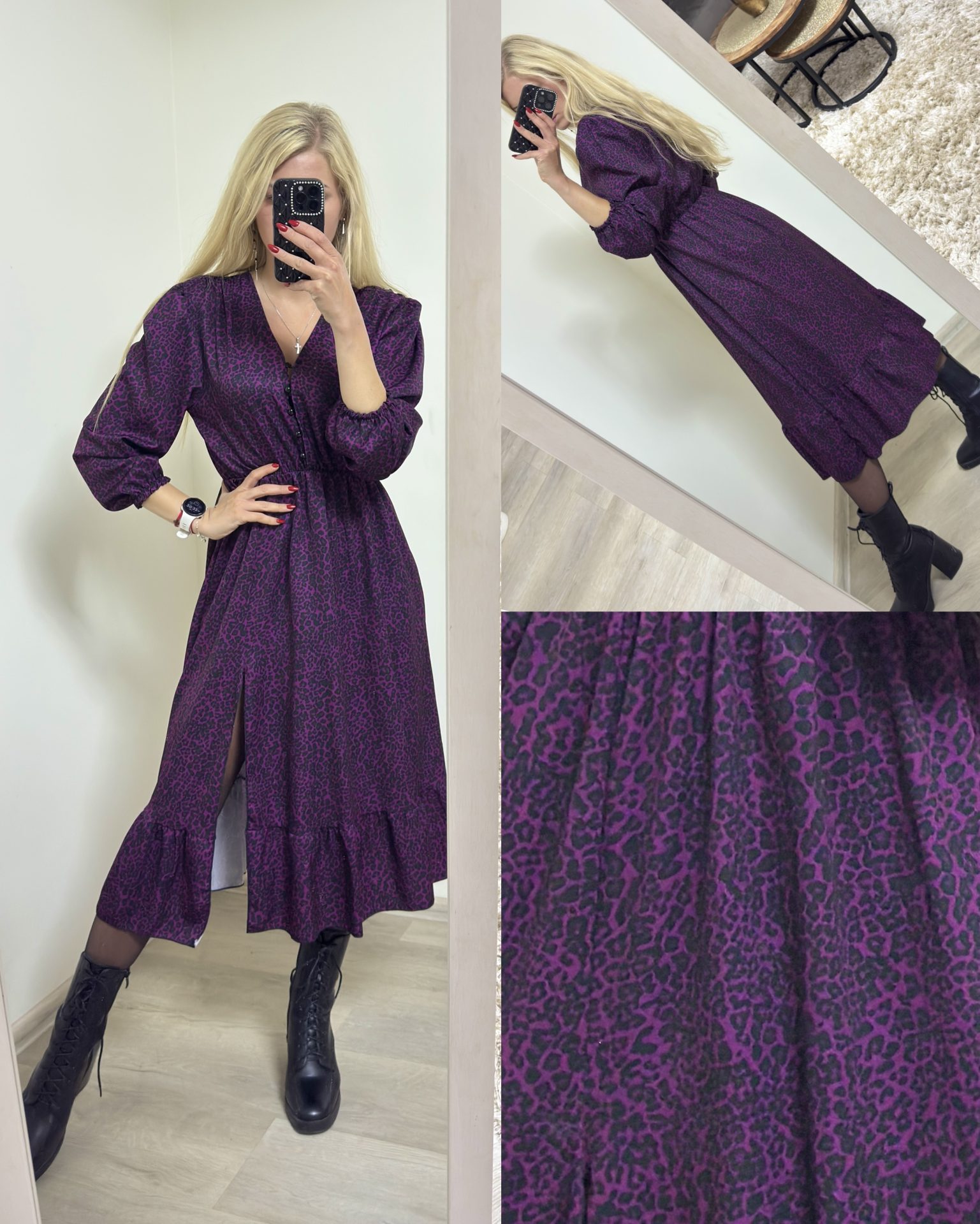 Sukienka midi z rozcięciem - obrazek 5