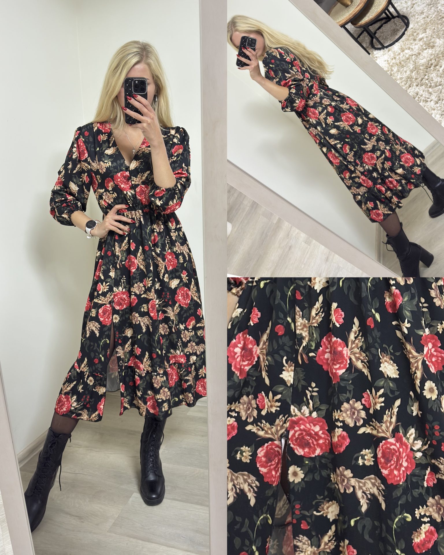 Sukienka midi z rozcięciem - obrazek 6