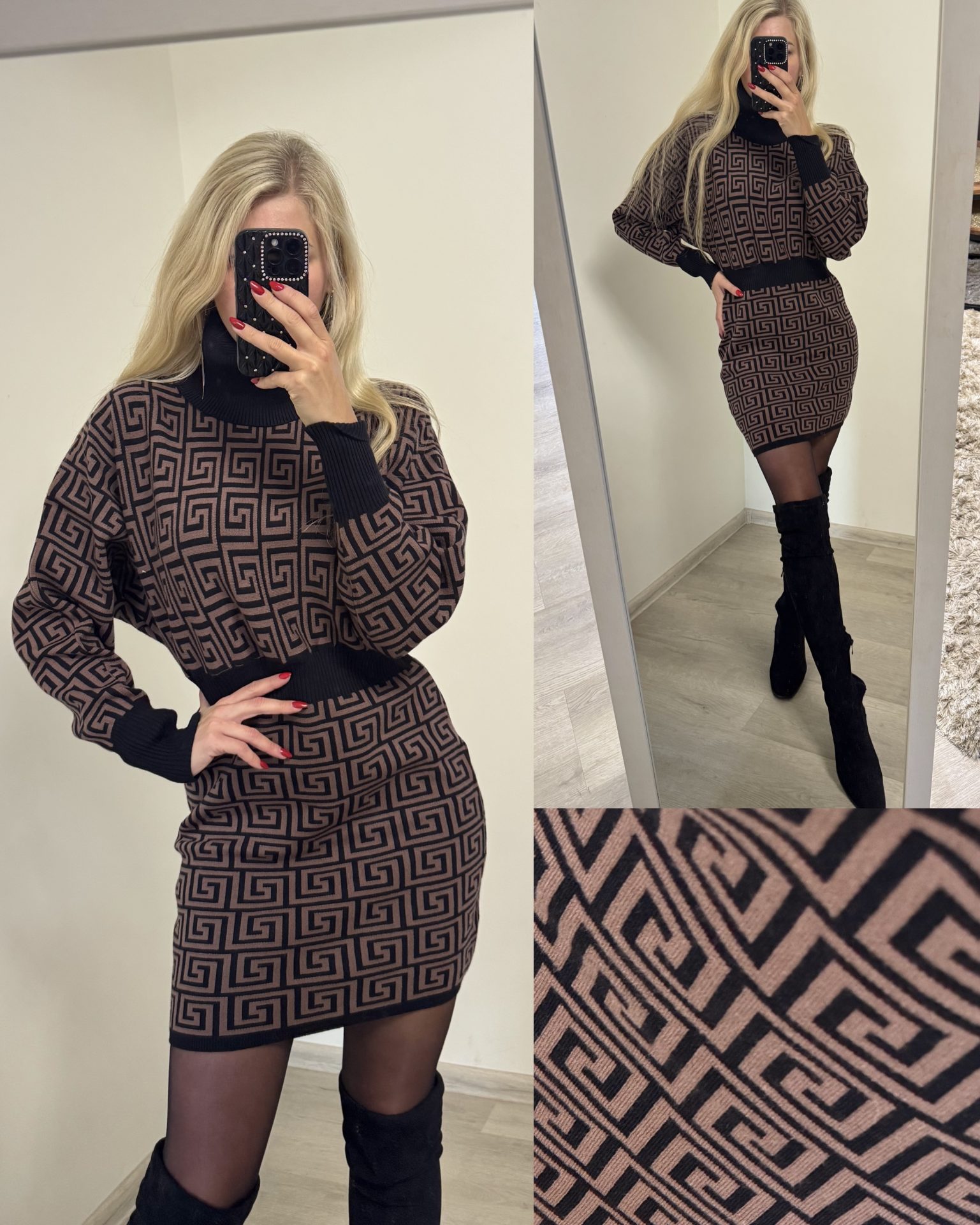 Sukienka w geometryczne wzory