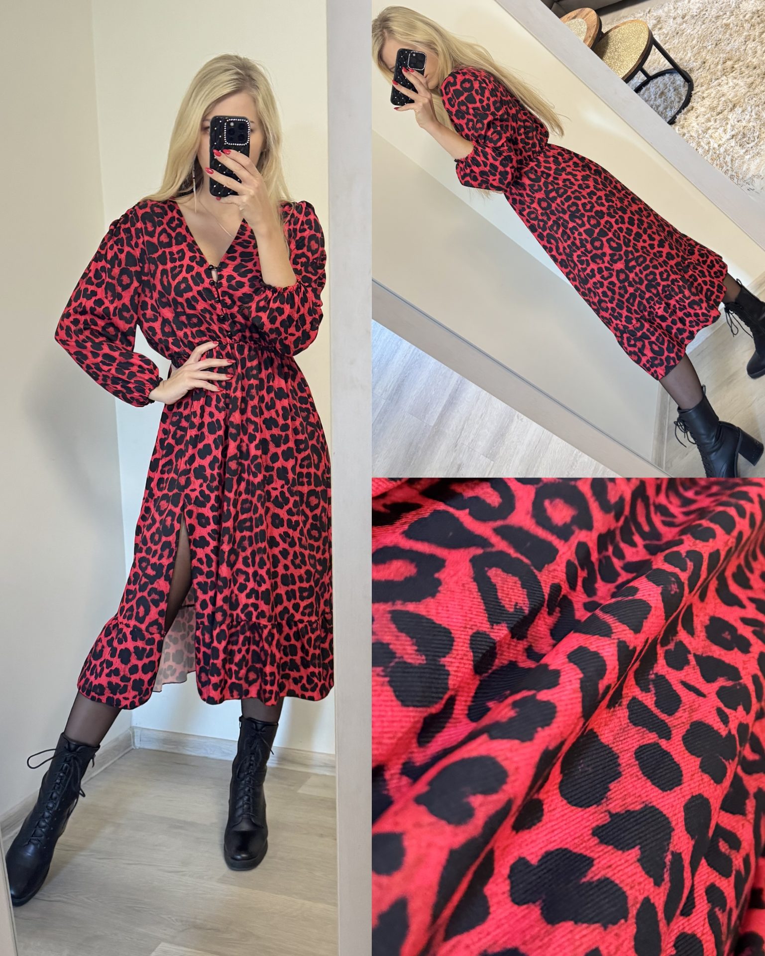 Sukienka midi z rozcięciem - obrazek 8