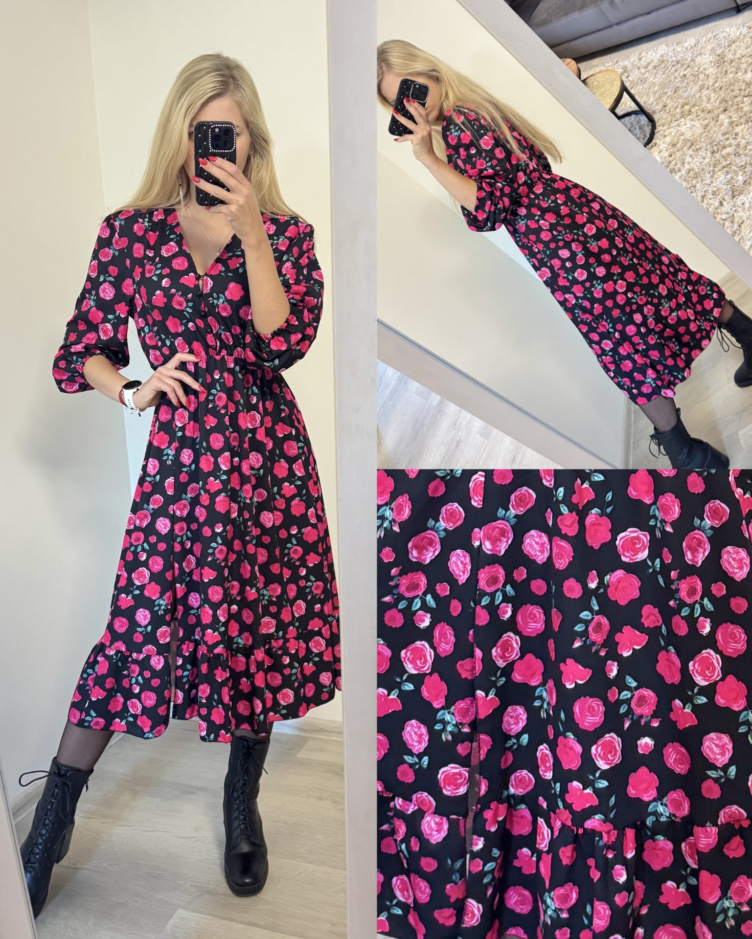 Sukienka midi z rozcięciem - obrazek 10