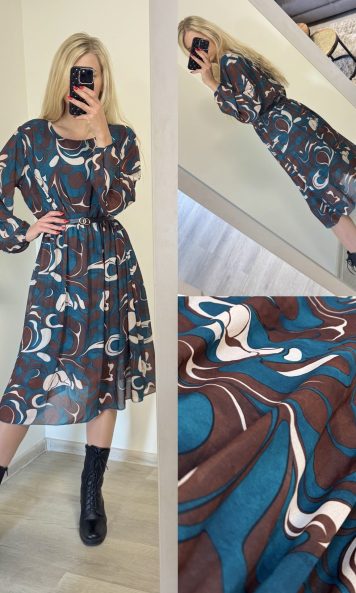 Sukienka midi z paskiem