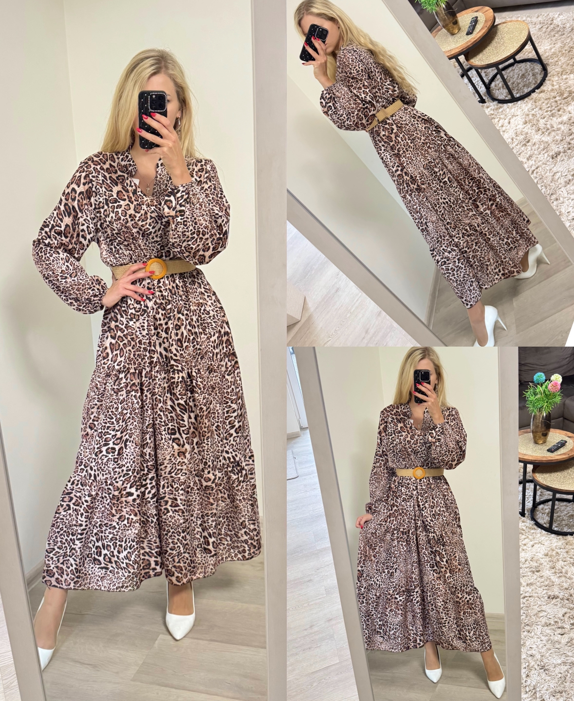 Sukienka maxi w zwierzęcy wzór - obrazek 5