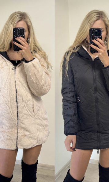 Kurtka 2w1 kurtka pikowana /futerko