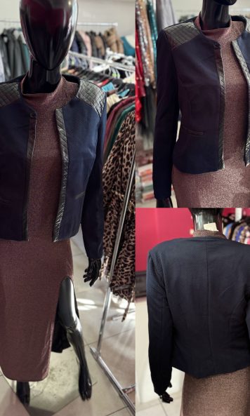 Marynarka granatowo czarna