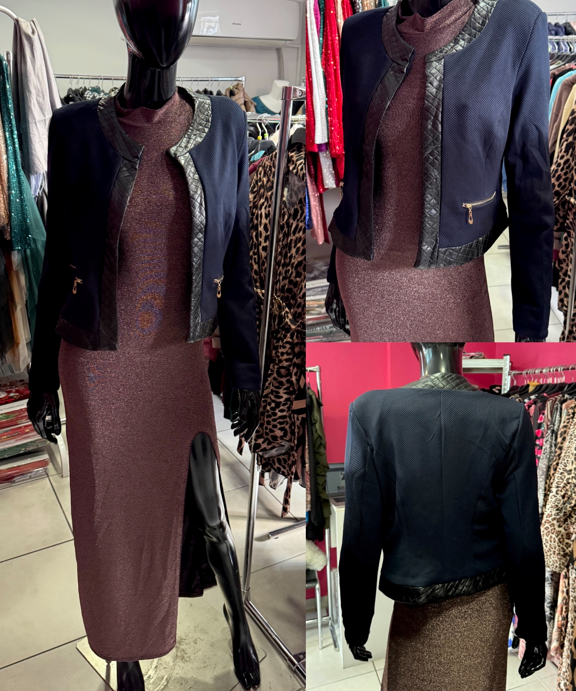 Bolerko w kolorze granatowym