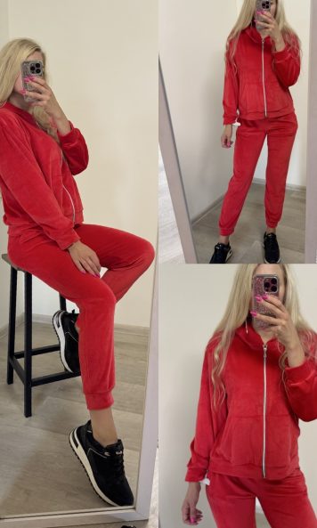 Dres damski welurowy