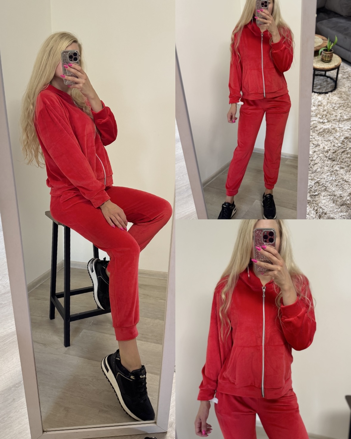 Dres damski welurowy