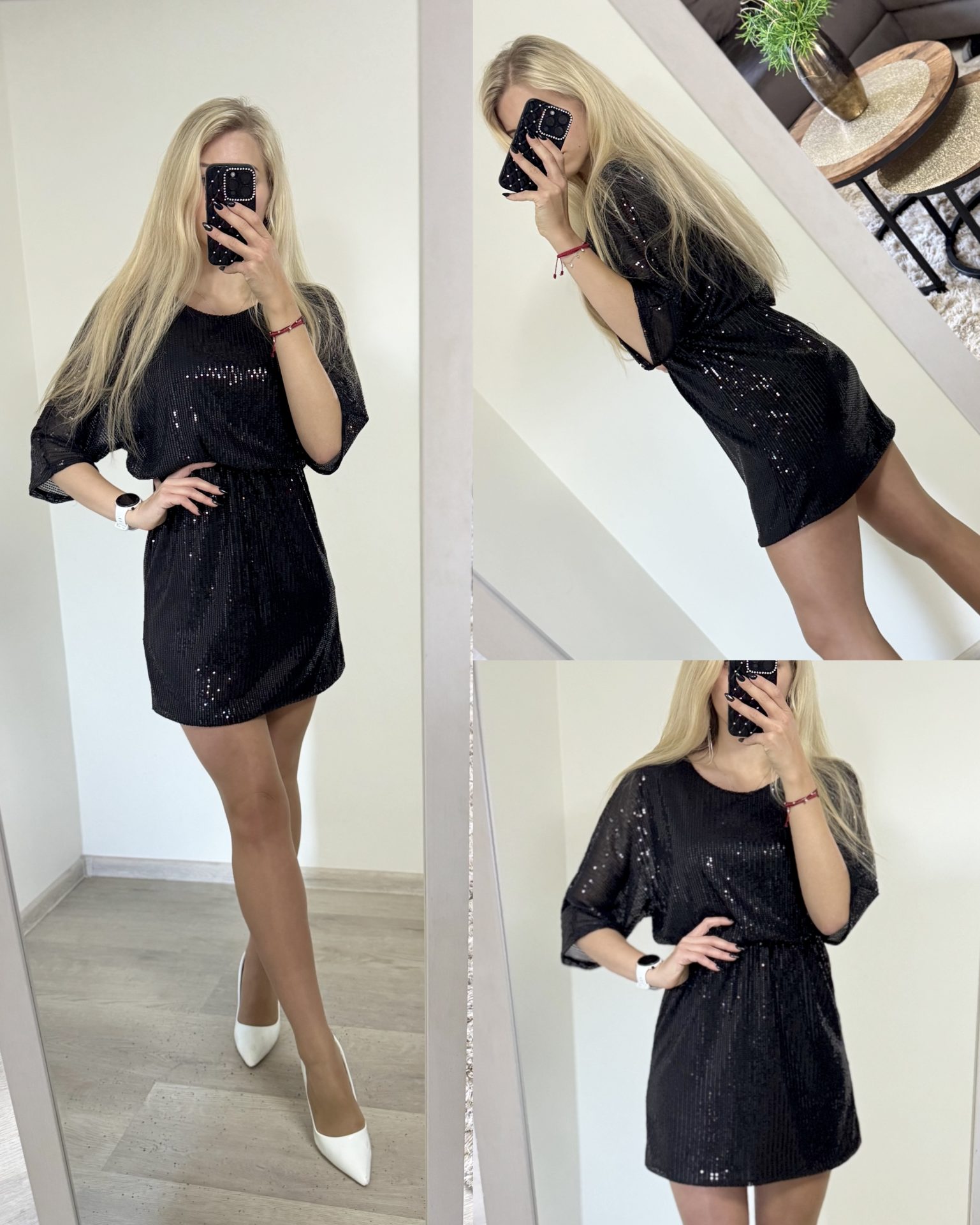 Błyszcząca sukienka z cekinami - obrazek 3