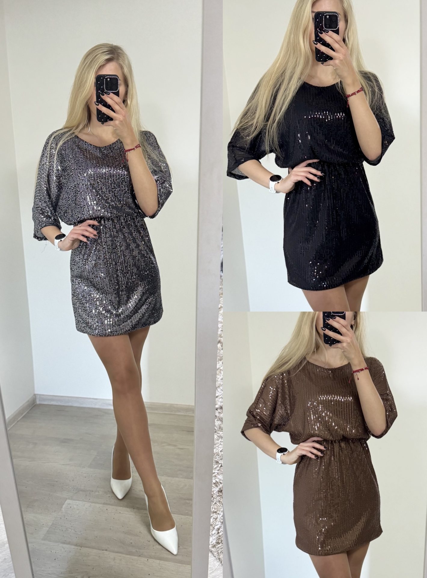 Błyszcząca sukienka z cekinami