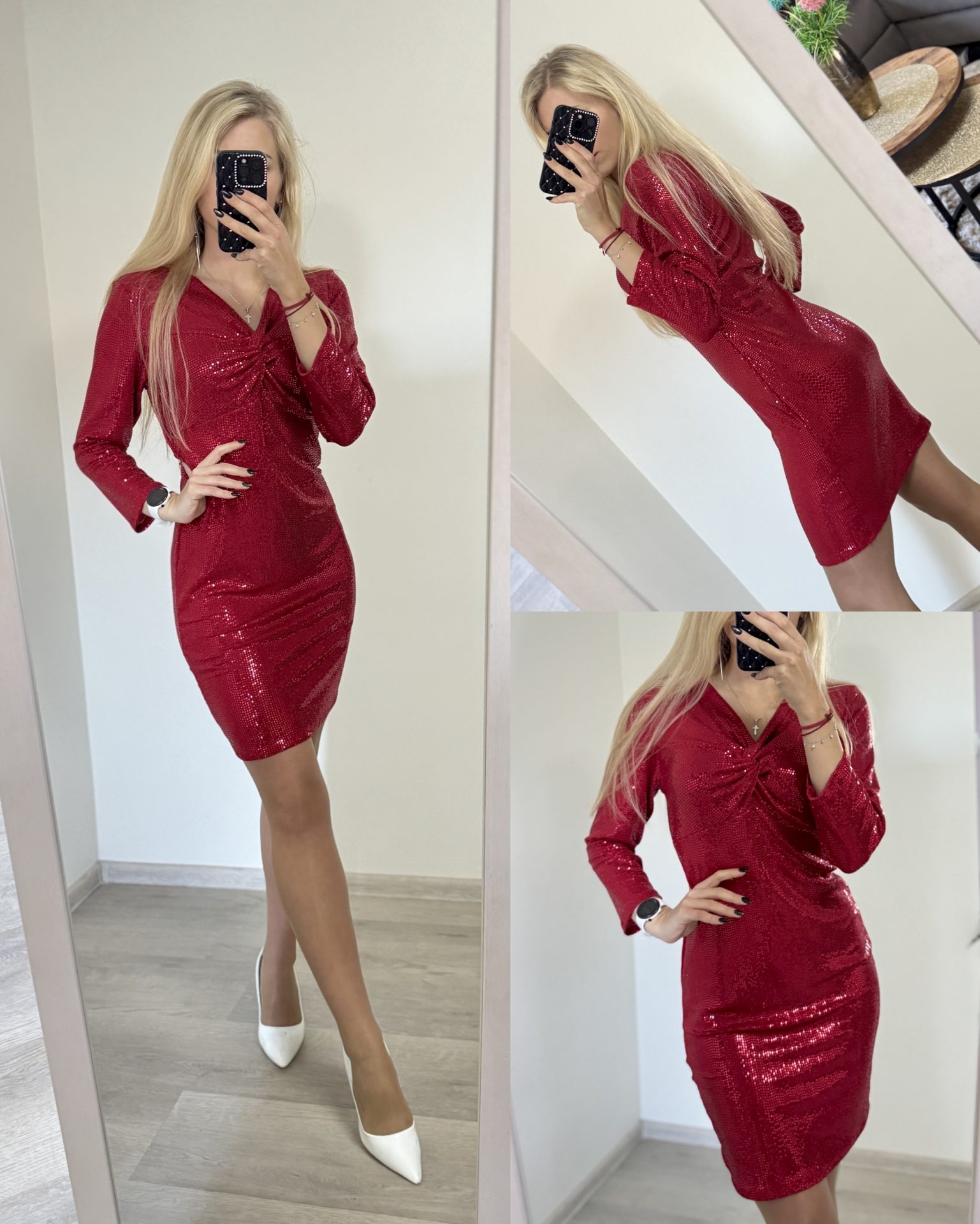 Dopasowana sukienka cekinowa