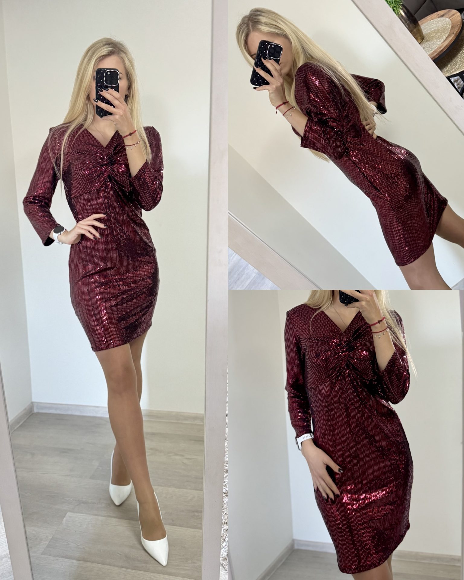 Dopasowana sukienka cekinowa - obrazek 3