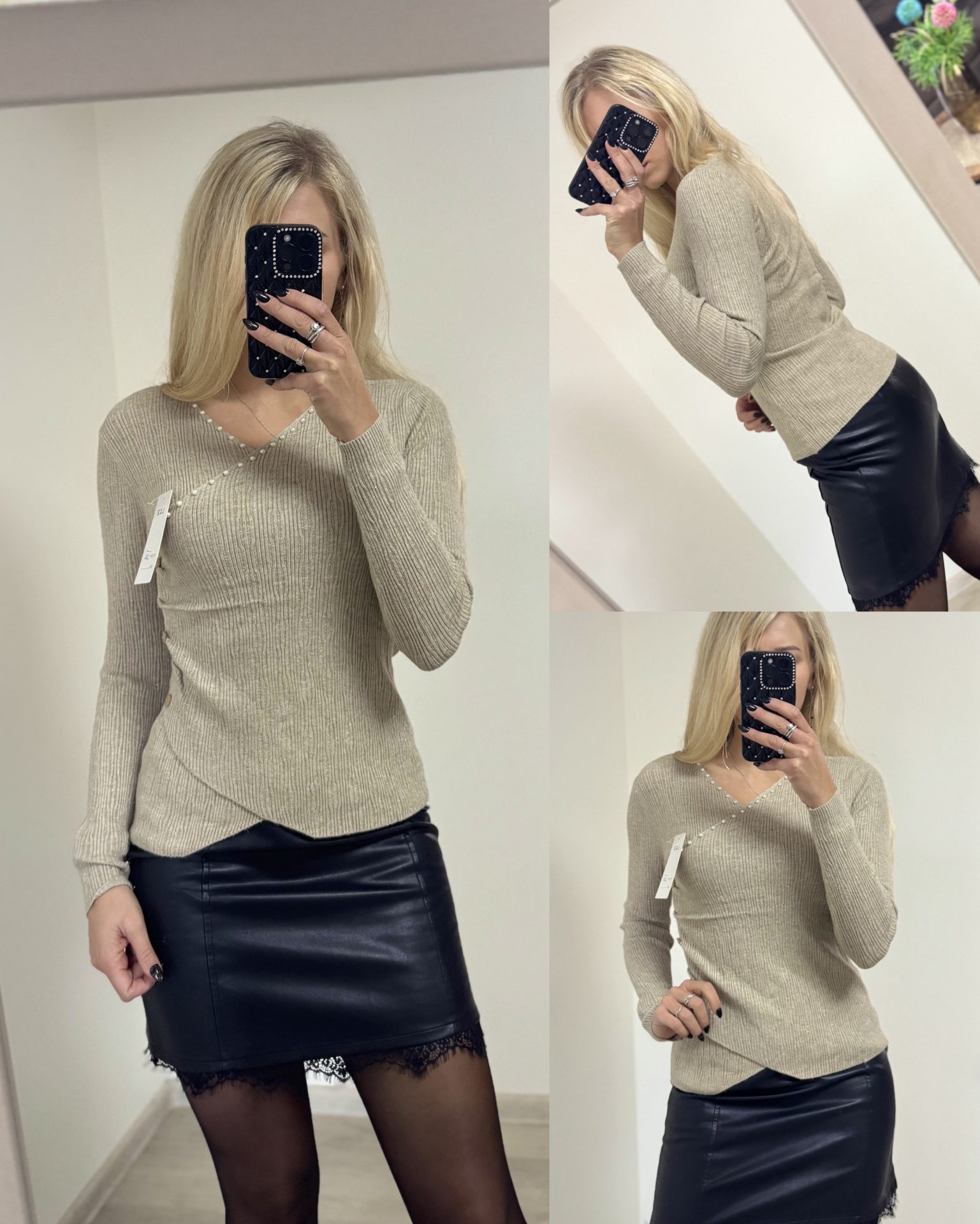 Bluzka z ozdobnymi perełkami - obrazek 4