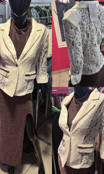 Bolerko koronkowe jasne