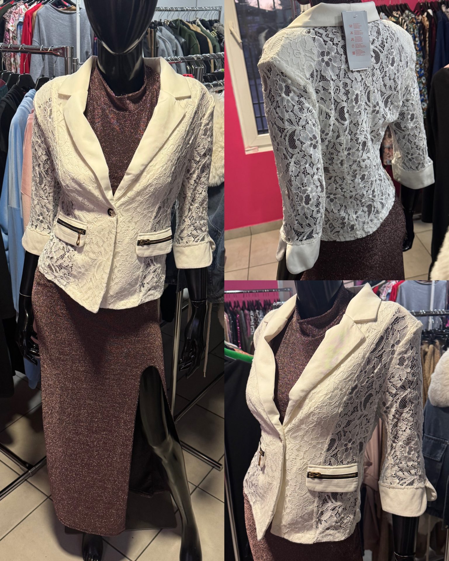 Bolerko koronkowe jasne