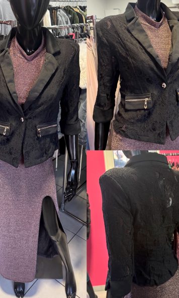 Czarne bolerko o eleganckim kroju