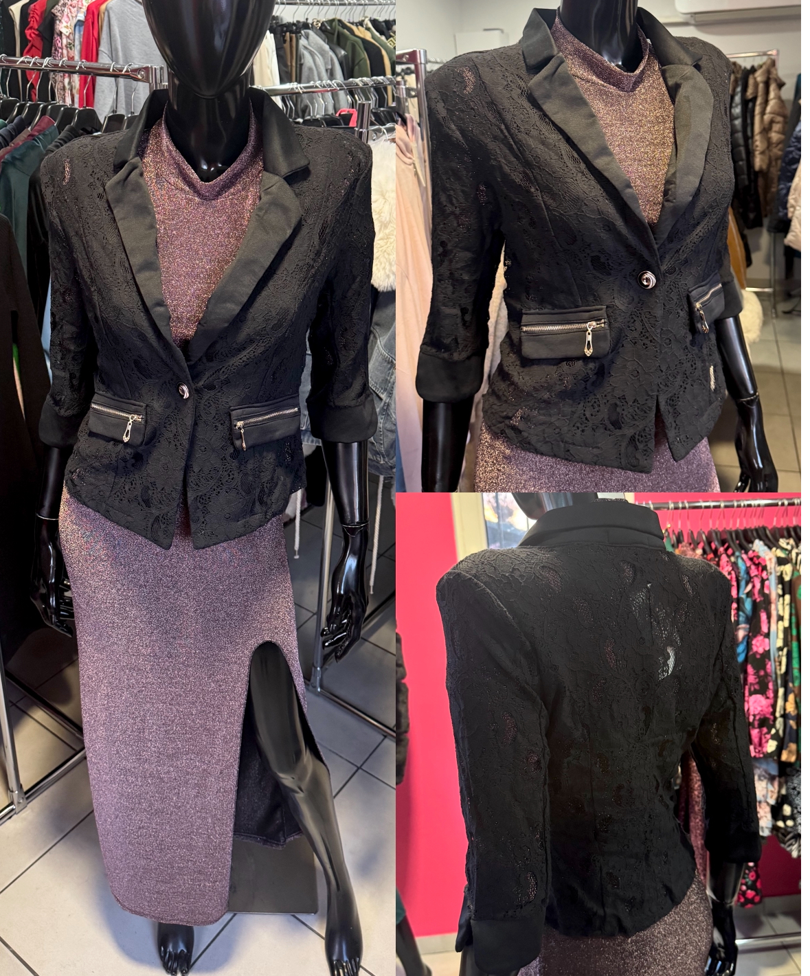 Czarne bolerko o eleganckim kroju