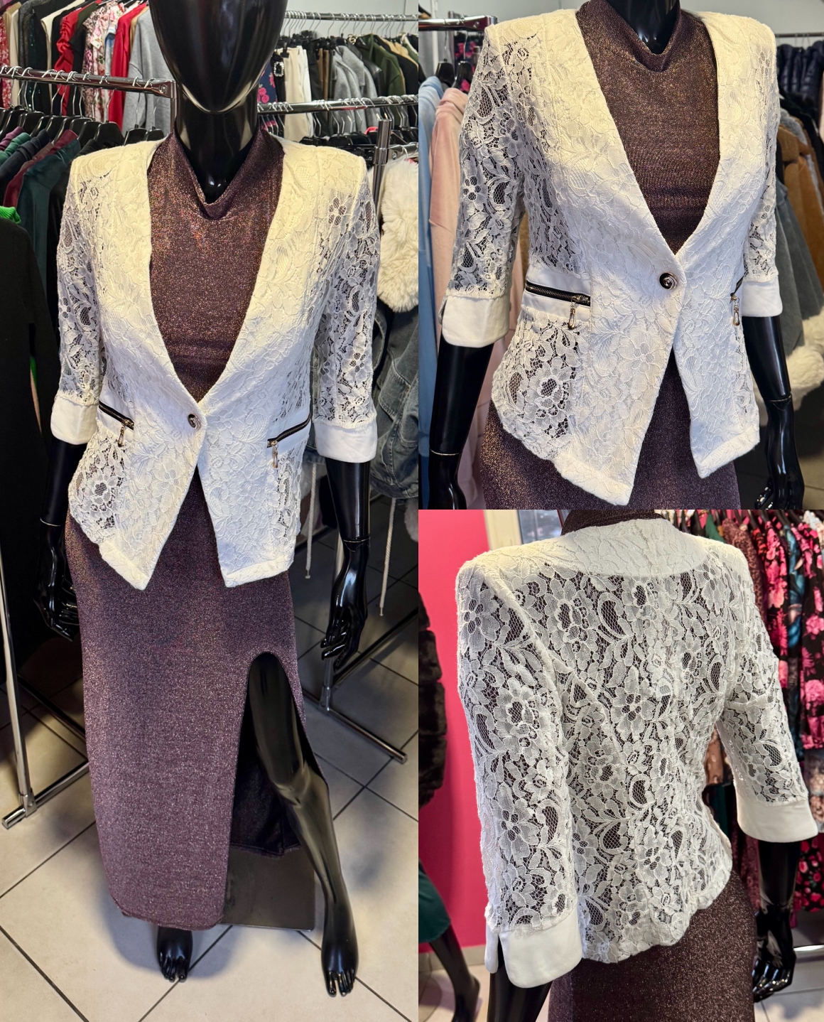 Jasne bolerko o eleganckim wyglądzie