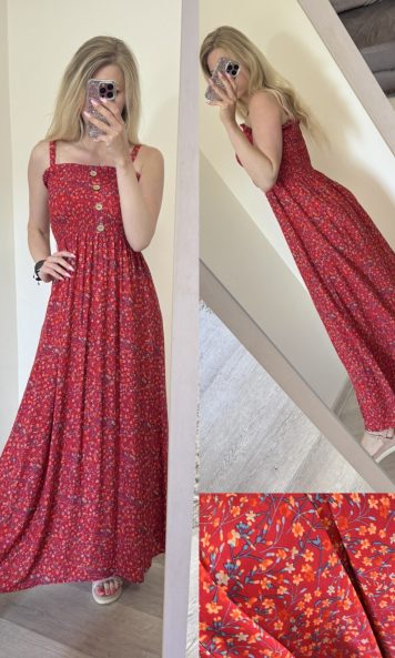Długa sukienka maxi w kwiatowy print